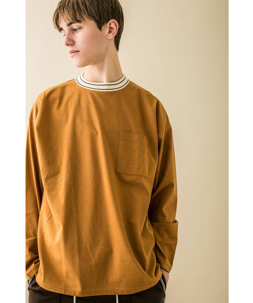 MONKEY TIME(モンキータイム)の「<monkey time> SIL/TJK LINE MOCKNECK LONG SLEEVE/Tシャツ(Tシャツ/カットソー・メンズ・ブラック/ブラウン・M/S/L)」の7枚目の写真