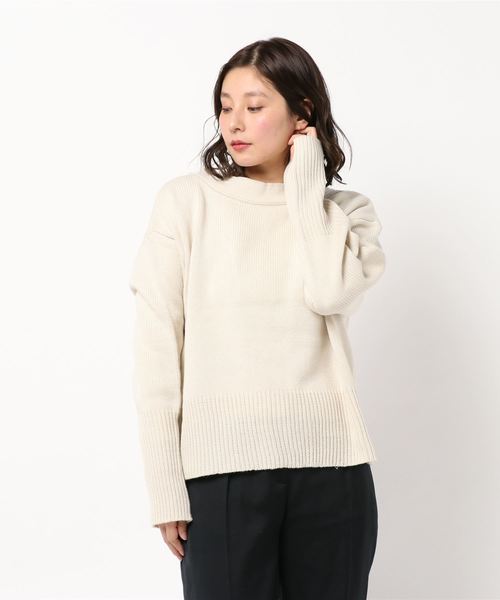 KOBE LETTUCE(コウベレタス)の「トップス⇔カーディガンの2wayバックシャンニット(カーディガン/ボレロ・レディース・グレー/アイボリー/モカ/ブラック・FREE)」の7枚目の写真