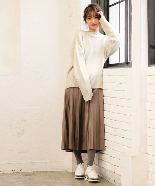 KOBE LETTUCE(コウベレタス)の「トップス⇔カーディガンの2wayバックシャンニット(カーディガン/ボレロ・レディース・グレー/アイボリー/モカ/ブラック・FREE)」の13枚目の写真