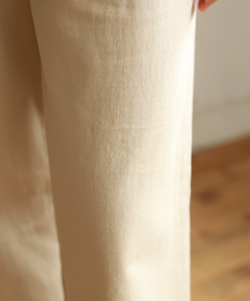 Auntie Rosa(アンティローザ)の「【Auntie Rosa】タックコットンパンツ(デニムパンツ・レディース・ホワイト/カーキ・FREE)」の7枚目の写真