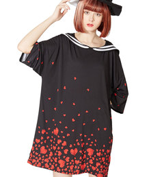 バラバラハートラインセーラーTシャツ -メガビッグ-