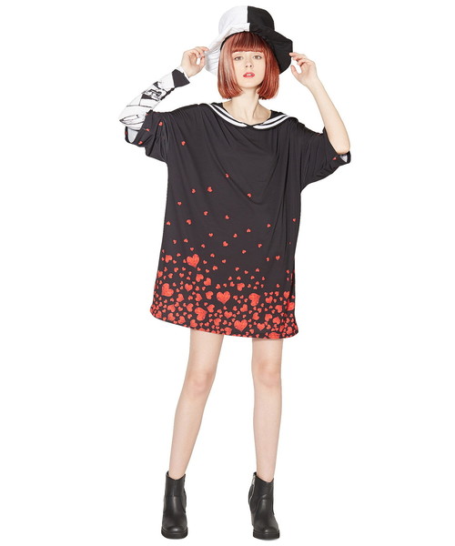 ankoROCK（アンコロック）の「バラバラハートラインセーラーＴシャツ -メガビッグ-（Tシャツ/カットソー・メンズ・A・ONE SIZE）」の13枚目の写真