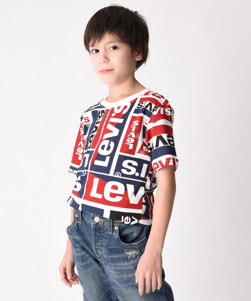 セール】リーバイス(R)キッズ バットウィング総柄ロゴTシャツ
