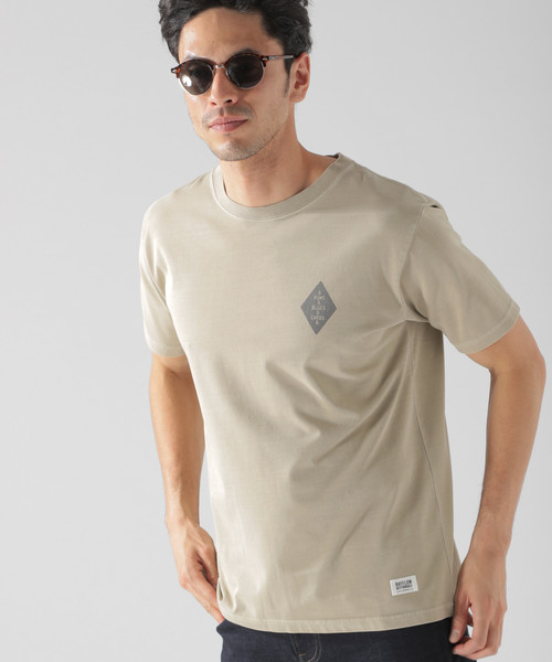 BAYFLOW（ベイフロー）の「ピグメントロゴ S/S ＴEE（Tシャツ/カットソー・メンズ・ピンク/サックスブルー/ベージュ/ホワイト・MEDIUM/SMALL/LARGE）」の2枚目の写真