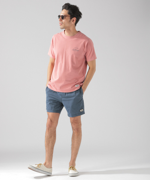 BAYFLOW（ベイフロー）の「ピグメントロゴ S/S ＴEE（Tシャツ/カットソー・メンズ・ピンク/サックスブルー/ベージュ/ホワイト・MEDIUM/SMALL/LARGE）」の7枚目の写真