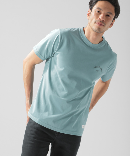 BAYFLOW（ベイフロー）の「ピグメントロゴ S/S ＴEE（Tシャツ/カットソー・メンズ・ピンク/サックスブルー/ベージュ/ホワイト・MEDIUM/SMALL/LARGE）」の9枚目の写真