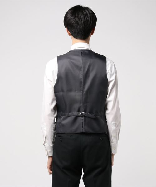 THE SUIT COMPANY(ザ・スーツカンパニー)の「<FORMAL>ヘリンボーン×ハウンドトゥース リバーシブルジレ(ベスト・メンズ・グレー・LL/S/SS/M/L)」の3枚目の写真