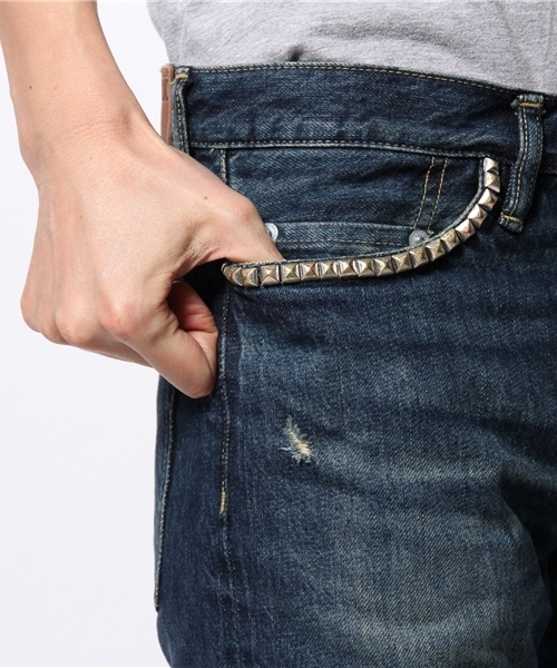 HYSTERIC GLAMOUR（ヒステリックグラマー）の「VLU加工 デニムスリムストレートPT（デニムパンツ・メンズ・インディゴブルー・30inch/31inch/29inch/34inch/28inch/32inch）」の6枚目の写真