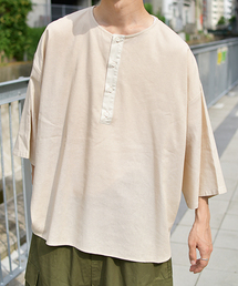 kutir | ヘンリー配色リネンプルオーバー(シャツ/ブラウス)