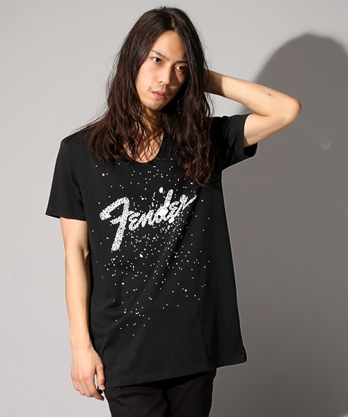 Lui's（ルイス）の「LAD MUSICIAN×Fender×Lui's トリプルコラボ限定Tシャツ（Tシャツ/カットソー・メンズ・ホワイト/ブラック/ブルー/ピンク・42/44/46）」の2枚目の写真