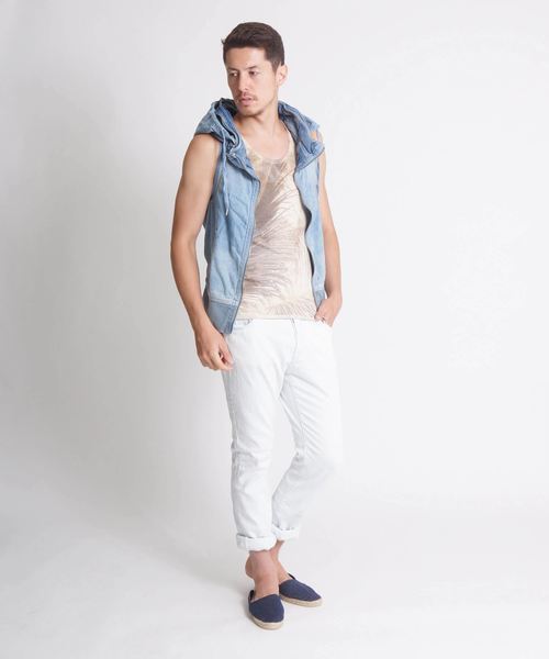 goa（ゴア）の「10ozブリーチデニムスキニーパンツ（デニムパンツ・メンズ・グレー系その他/ブルー系その他・1/2）」の12枚目の写真