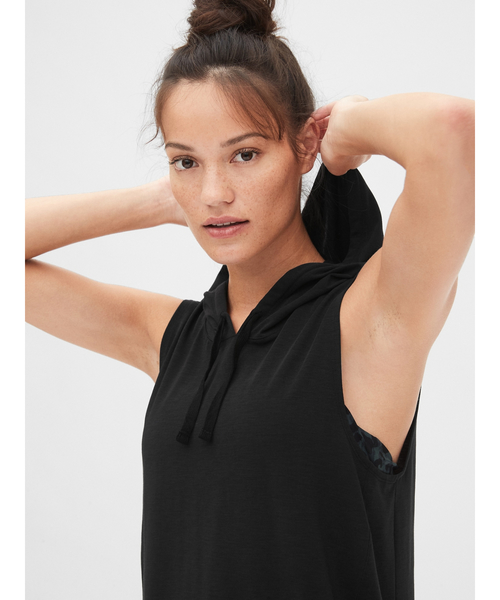 【11980円分】GAP XSサイズ　ペア　フード付き　ノースリーブパーカー GAP（ギャップ）の「Gapfit ブリーズ ノースリーブパーカー