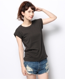 Ray BEAMS | Ray BEAMS / ロールアップスリーブ コットン Tシャツ(Tシャツ/カットソー)