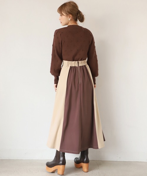 one after another NICE CLAUP(ワンアフターアナザーナイスクラップ)の「ダブルレースアップスカート(スカート・レディース・ブラック/ベージュ/ブラウン/ブルー系その他・FREE)」の13枚目の写真