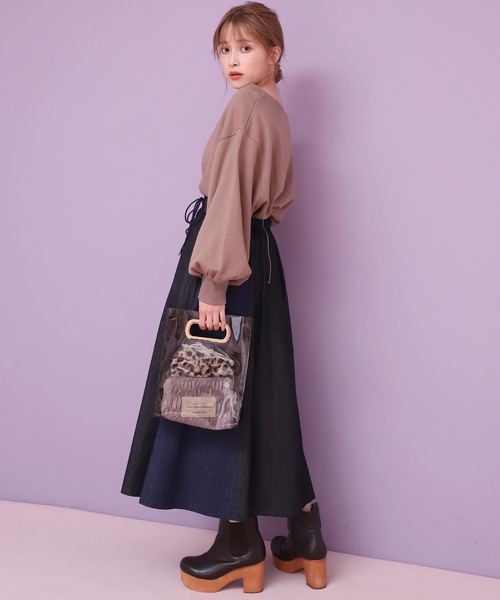 one after another NICE CLAUP(ワンアフターアナザーナイスクラップ)の「ダブルレースアップスカート(スカート・レディース・ブラック/ベージュ/ブラウン/ブルー系その他・FREE)」の17枚目の写真