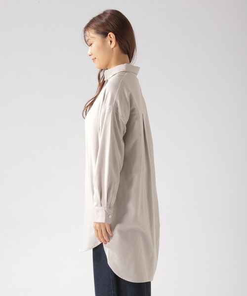 BAYFLOW(ベイフロー)の「ウラキモウロングシャツ(シャツ/ブラウス・レディース・ブラック/ネイビー/グレー/オフホワイト・SMALL/MEDIUM)」の12枚目の写真