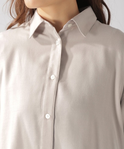 BAYFLOW(ベイフロー)の「ウラキモウロングシャツ(シャツ/ブラウス・レディース・ブラック/ネイビー/グレー/オフホワイト・SMALL/MEDIUM)」の14枚目の写真