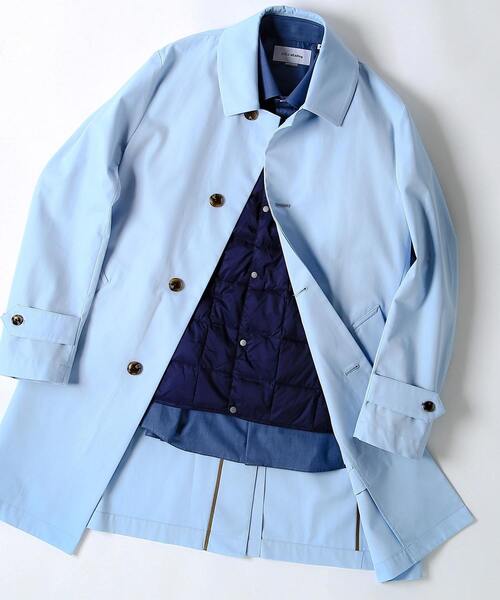 MEN'S MELROSE（メンズメルローズ）の「[WEB限定]バルカラースプリングコート（ステンカラーコート・メンズ・ベージュ/ネイビー/サックスブルー/ピンクベージュ/ブラウン/カーキ/ベージュ系その他/ブルー系その他/ライトベージュ・3/4/5）」の7枚目の写真