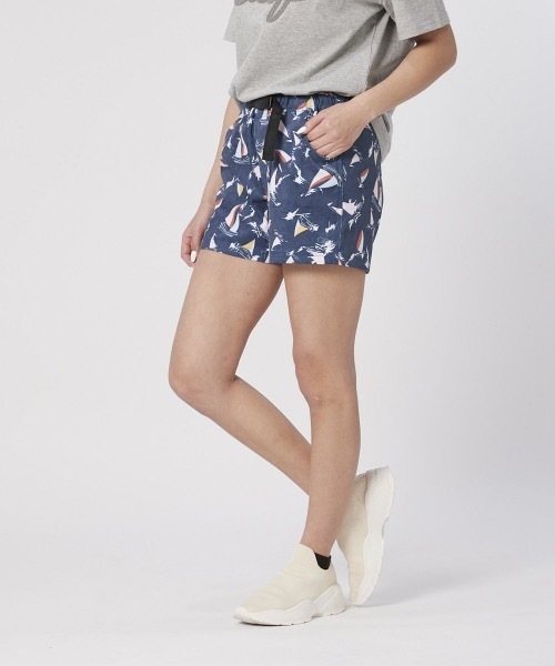 新品 オーシャンパシフィック　本革レザー ショートパンツ　ショーツ　ネイビー Ocean Pacific レディース ショートパンツ ボードショーツ OP