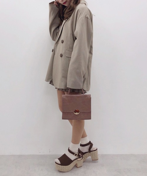 one after another NICE CLAUP（ワンアフターアナザーナイスクラップ）の「NEWテーラードジャケット（テーラードジャケット・レディース・ベージュ/ミント/モカ/チェック・FREE）」の10枚目の写真