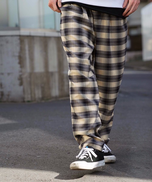 Blue Standard (ブルースタンダード)の「【BLUE STANDARD】シェフパンツ/バギーパンツ/イージーパンツ/ビッグシルエットパンツ/ツイル/ワイドシルエット(その他パンツ・メンズ・ブラウン/ネイビー/ブラック/ベージュ/グレー・LARGE/X-LARGE/MEDIUM)」の4枚目の写真
