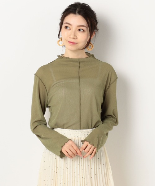 archives（アルシーヴ）の「ハイネックプルオーバー（Tシャツ/カットソー・レディース・カーキ/オレンジ/ブラック/グレー・MEDIUM）」の4枚目の写真