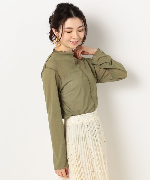 archives（アルシーヴ）の「ハイネックプルオーバー（Tシャツ/カットソー・レディース・カーキ/オレンジ/ブラック/グレー・MEDIUM）」の16枚目の写真