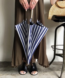 COMMON WARE（コモンウェアー）の「NT:ストライプアンブレラ　　晴雨兼用　日傘　長傘（長傘・レディース）」