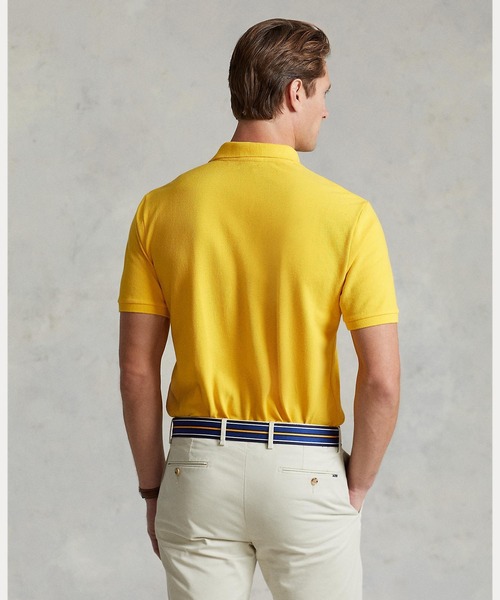 POLO RALPH LAUREN(ポロ ラルフ ローレン)の「アイコニック メッシュ ポロシャツ(ポロシャツ・メンズ・イエロー・SMALL/MEDIUM/LARGE/X-SMALL/XX-LARGE/X-LARGE)」の4枚目の写真