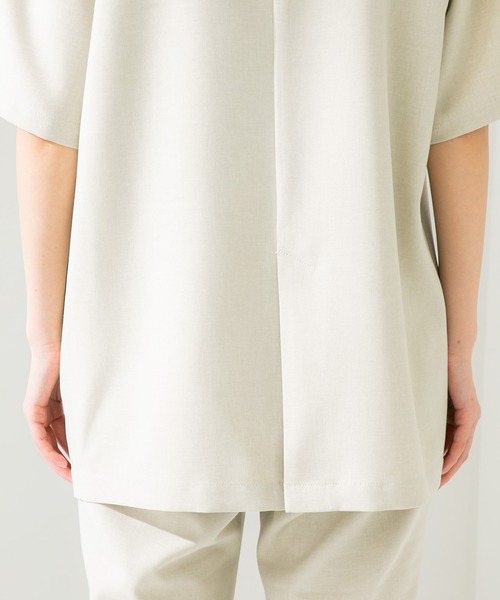 STUDIOUS（ステュディオス）の「【STUDIOUS】ボタニカルシャツジャケット（テーラードジャケット・レディース・ベージュ/グリーン・FREE）」の15枚目の写真