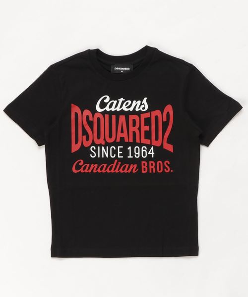DSQUARED2（ディースクエアード）の「DSQUARED2（ディースクエアード）Kids & Junior コットンTシャツカットソー（Tシャツ/カットソー・キッズ・ブラック/ライトブルー/イエロー/ブルー/ホワイト/レッド/グリーン/オレンジ/ダークパープル・10Y/12Y/6Y/14Y/8Y）」の2枚目の写真