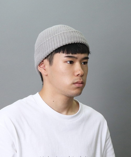 THE BAREFOOT（ベアフット）の「∴【 JABURO / ジャブロー 】CA SHORT WATCH 　ロール、ショート系 ニットキャップ ワッチ（ニットキャップ/ビーニー・メンズ・バーガンディー/ネイビー/ブラック/ベージュ/ブラウン/グレー/オフホワイト・FREE）」の4枚目の写真