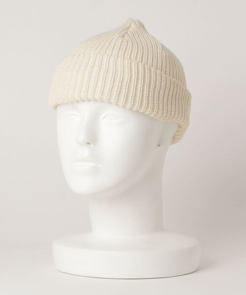 THE BAREFOOT（ベアフット）の「∴【 JABURO / ジャブロー 】CA SHORT WATCH 　ロール、ショート系 ニットキャップ ワッチ（ニットキャップ/ビーニー・メンズ・バーガンディー/ネイビー/ブラック/ベージュ/ブラウン/グレー/オフホワイト・FREE）」の2枚目の写真