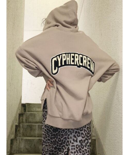 GYDA CYPHERCREW スリットスウェットパーカー プルオーバー GYDA - GYDA CYPHERCREW スリットスウェットパーカー プルオーバーの