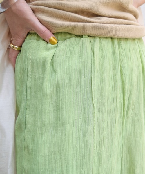 Marient(マリエント)の「楊柳シアーギャザーPT/パンツ(その他パンツ・レディース・ライトグリーン/ライトパープル/ベージュ・FREE)」の10枚目の写真