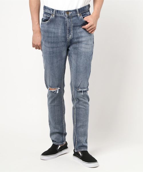 VENCEEXCHANGE(ヴァンスエクスチェンジ)の「デニムスキニーパンツ(デニムパンツ・メンズ・ネイビー/ブルー・S/L/M)」の1枚目の写真