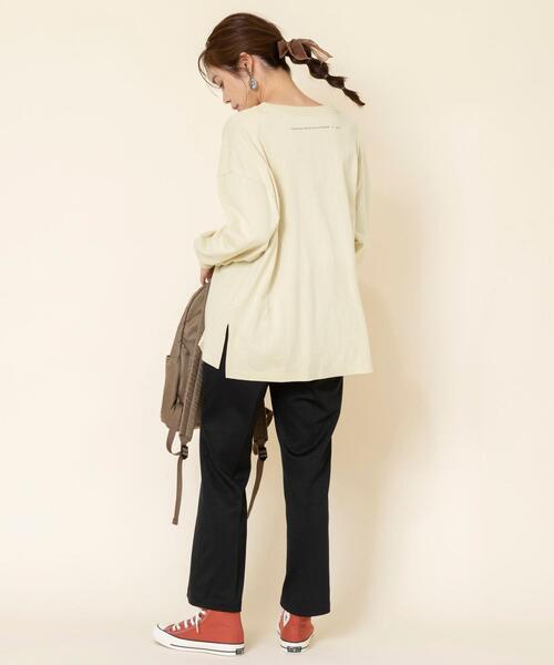 coen（コーエン）の「ツイルジャージーセンタータックパンツ（スラックス・レディース・モカ/ベージュ/ブラック・LARGE/MEDIUM）」の6枚目の写真