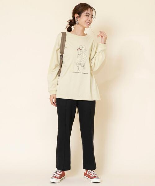 coen（コーエン）の「ツイルジャージーセンタータックパンツ（スラックス・レディース・モカ/ベージュ/ブラック・LARGE/MEDIUM）」の7枚目の写真