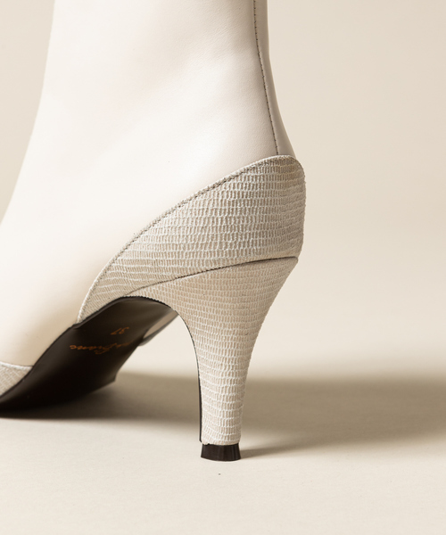 PICHE ABAHOUSE（ピシェ アバハウス）の「Bianc -Yulia- センタージップブーツ（ブーツ・レディース・アイボリー/ブラック・35/36/37/38/39）」の6枚目の写真