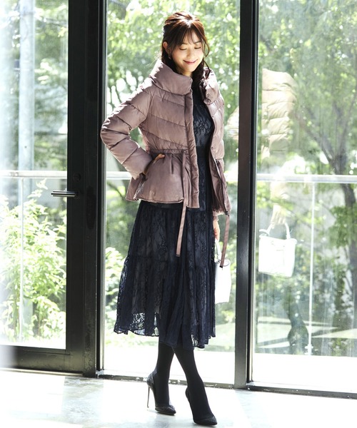 ルイルエブティック RUIRUE BOUTIQUE フェイクレザーペプラム