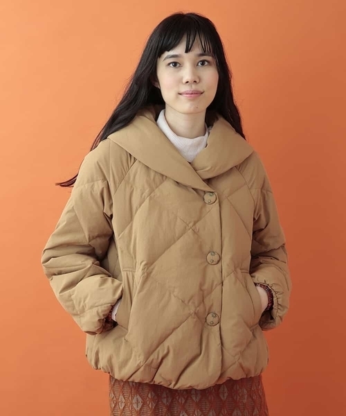 Jocomomola（ホコモモラ）の「ナイロンワッシャーショートダウン