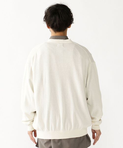 BEAMS（ビームス）の「BEAMS / 美濃和紙 イージー カーディガン（ニット/セーター・メンズ・オフホワイト/チャコールグレー・SMALL/MEDIUM/LARGE/X-LARGE）」の3枚目の写真