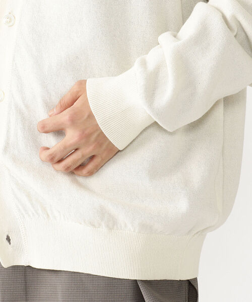 BEAMS（ビームス）の「BEAMS / 美濃和紙 イージー カーディガン（ニット/セーター・メンズ・オフホワイト/チャコールグレー・SMALL/MEDIUM/LARGE/X-LARGE）」の10枚目の写真