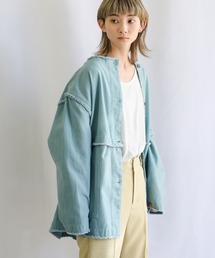select MOCA | 2021 S/S 2wayデニムジャケット/レイヤードショート丈フリンジジャケット(デニムジャケット)