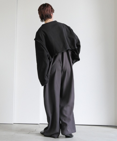 select MOCA（セレクトモカ）の「2wayデニムジャケット（デニムジャケット・レディース・イエロー/インディゴブルー/ミント/アイボリー/ダークインディゴブルー/ブラック・FREE/SMALL）」の16枚目の写真