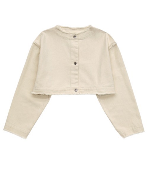 select MOCA（セレクトモカ）の「2wayデニムジャケット（デニムジャケット・レディース・イエロー/インディゴブルー/ミント/アイボリー/ダークインディゴブルー/ブラック・FREE/SMALL）」の11枚目の写真