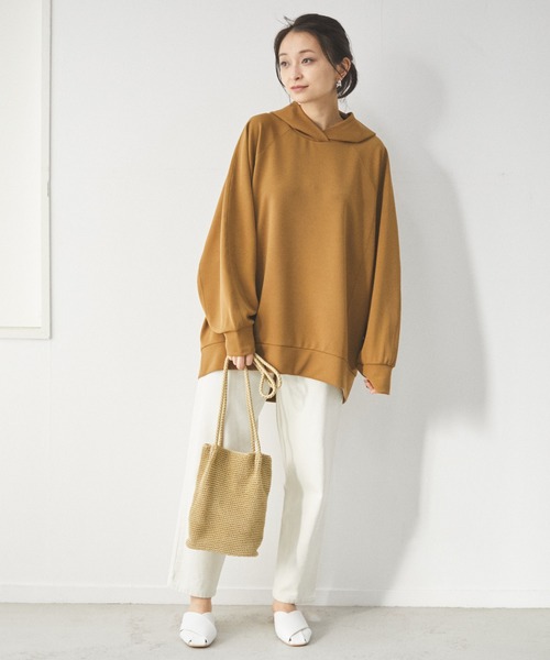 AZUL ENCANTO（アズールエンカント）の「フーディトップス（パーカー・レディース・ホワイト/ブラック/キャメル・FREE）」の16枚目の写真