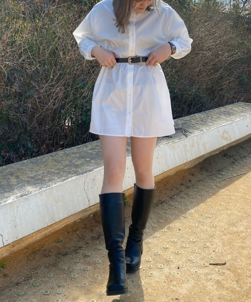 WEGO（ウィゴー）の「WEGO/ボリュームスリーブチュニック（チュニック・レディース・ホワイト/ブラック/ホワイト系その他・FREE）」の2枚目の写真