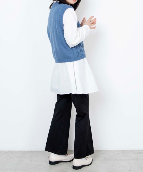 WEGO（ウィゴー）の「WEGO/ボリュームスリーブチュニック（チュニック・レディース・ホワイト/ブラック/ホワイト系その他・FREE）」の4枚目の写真