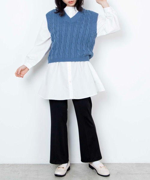 WEGO（ウィゴー）の「WEGO/ボリュームスリーブチュニック（チュニック・レディース・ホワイト/ブラック/ホワイト系その他・FREE）」の5枚目の写真